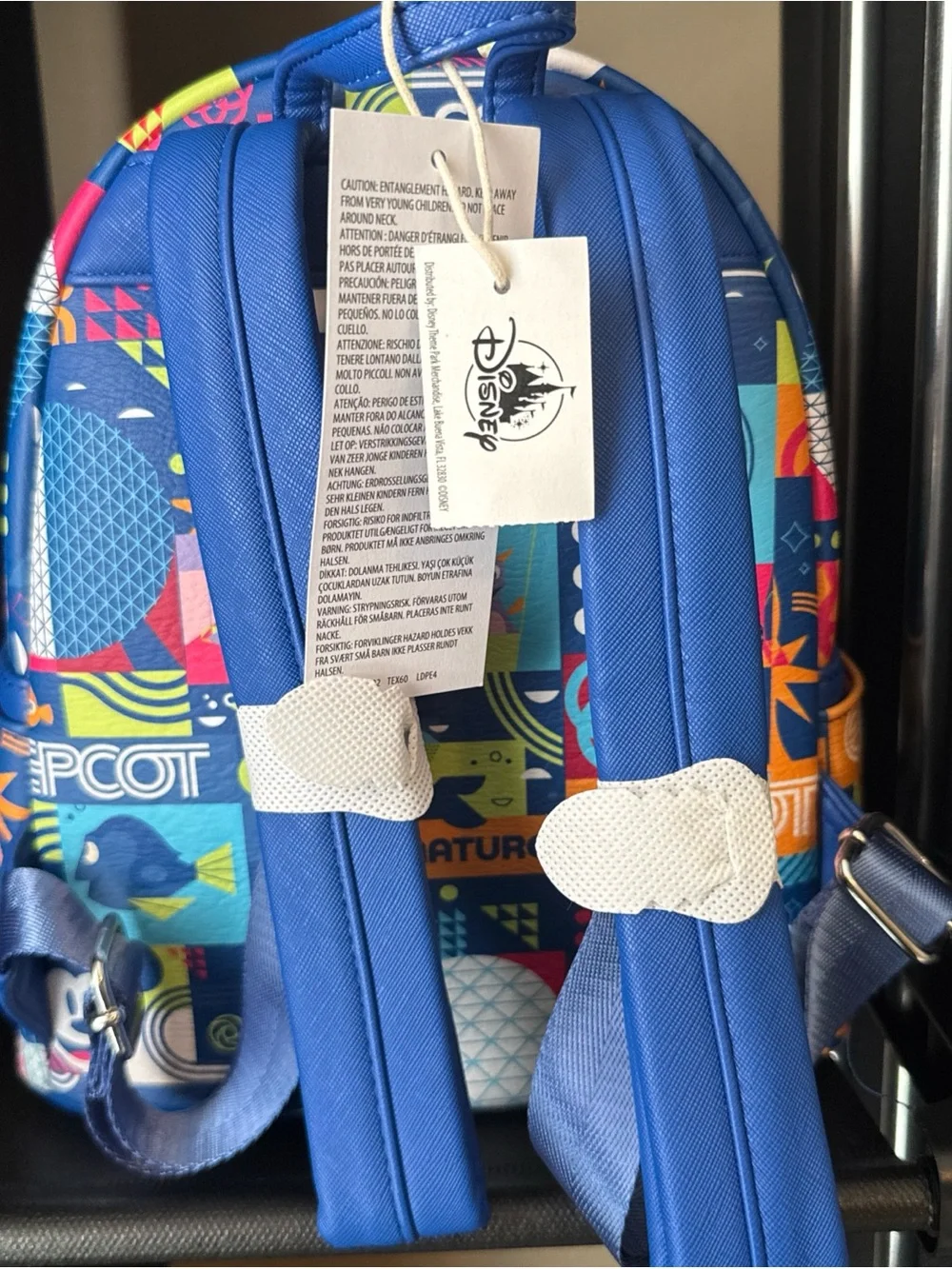 Disney Parks Epcot Characters  AOP Loungefly Backpack Bag NWT Nemo Squirt Rocket